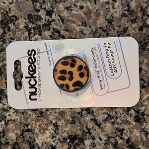Nuckees Phone Grip & Stand new zebra fabric print W/ Snug hug technology W/stand